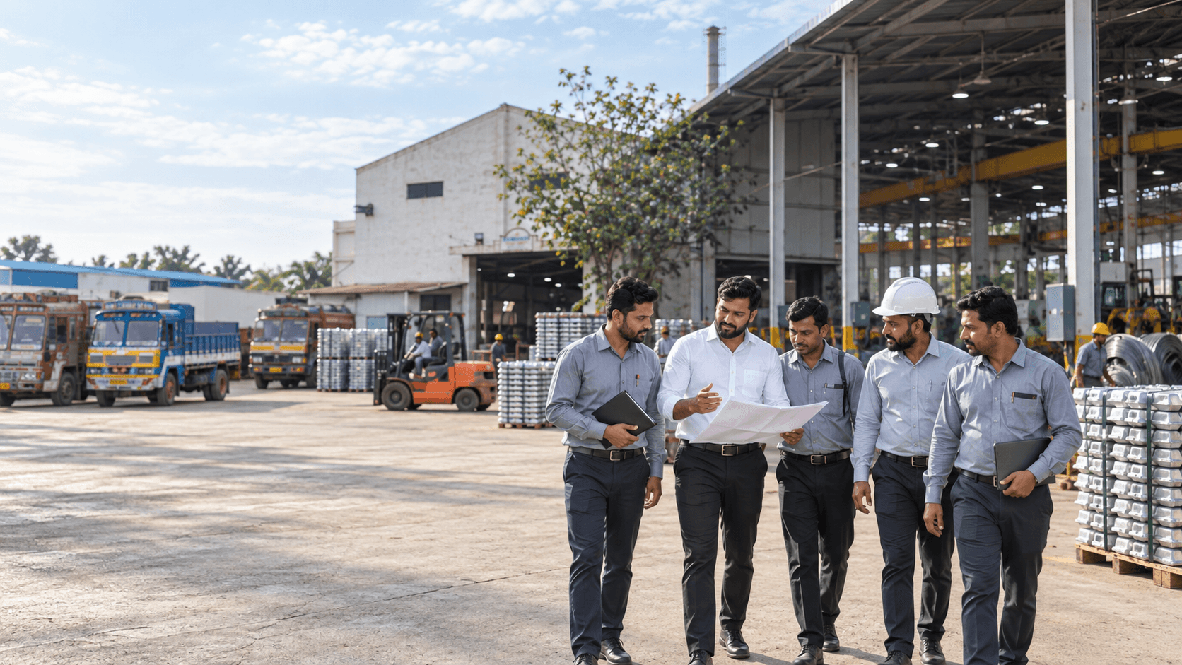 Trillion Lead Factory team at the facility